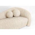 Sofa 3-Seater Livia Melange Cream 261cm