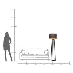 Floor Lamp Timon Black 160cm