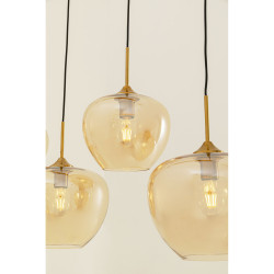 Pendant Lamp Sphere Amber Five 160cm