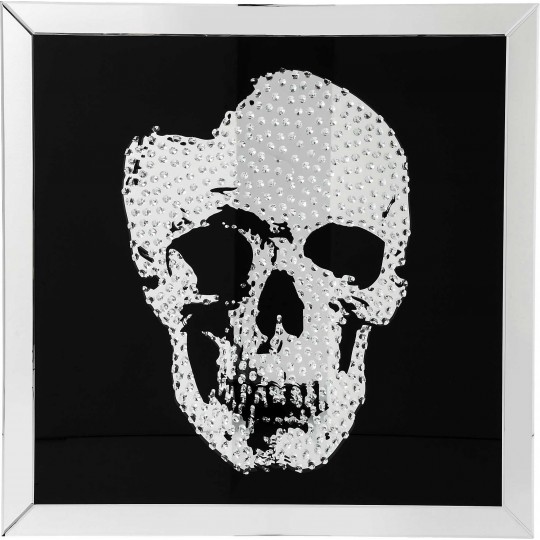 Quadro c/ moldura Espelho Skull 100x100cm Quadro c/ moldura Espelho Skull 100x100cm