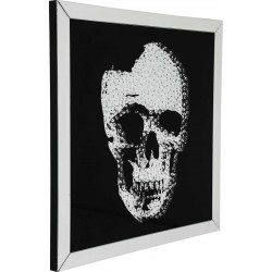 Quadro c/ moldura Espelho Skull 100x100cm