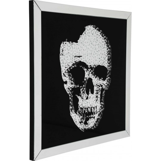 Quadro c/ moldura Espelho Skull 100x100cm Quadro c/ moldura Espelho Skull 100x100cm