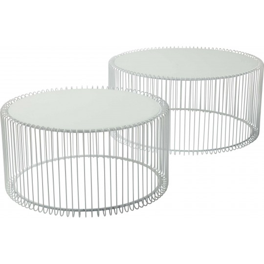 Coffee Table Wire White (2/Set) Kare Design