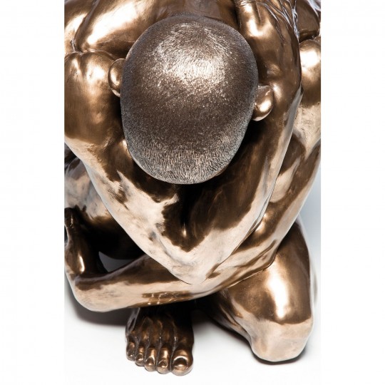Peça Decorativa Nude Man Hug Bronze 54cm Peça Decorativa Nude Man Hug Bronze 54cm