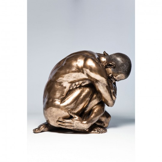 Peça Decorativa Nude Man Hug Bronze 54cm Peça Decorativa Nude Man Hug Bronze 54cm