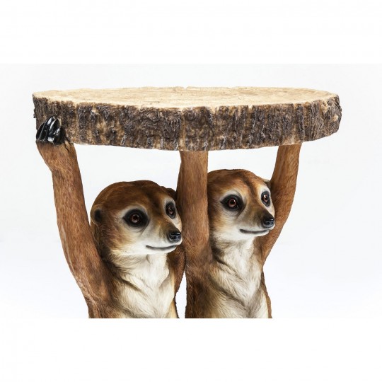 Mesa de Apoio Animal Meerkat Sisters Ø33cm Mesa de Apoio Animal Meerkat Sisters Ø33cm