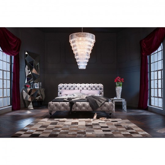 Bed Desire Velvet Silver Grey 160x200 cm Kare Design Bed Desire Velvet Silver Grey 160x200 cm Kare Design