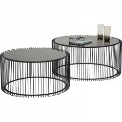Coffee Table Wire Black (2/Set) Kare Design