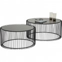 Coffee Table Wire Black (2/Set) Kare Design
