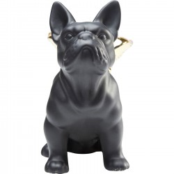 Deco Figurine Sitting Angel Dog Gold-Black Kare Design