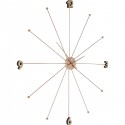 Wall Clock Like Umbrella Rose Gold Kare Design