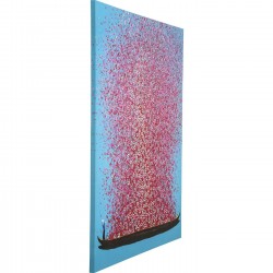 Picture Touched Flower Boat Blue Pink 160x120cm Kare Design