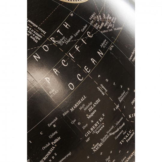 Deco Globe Earth Preto