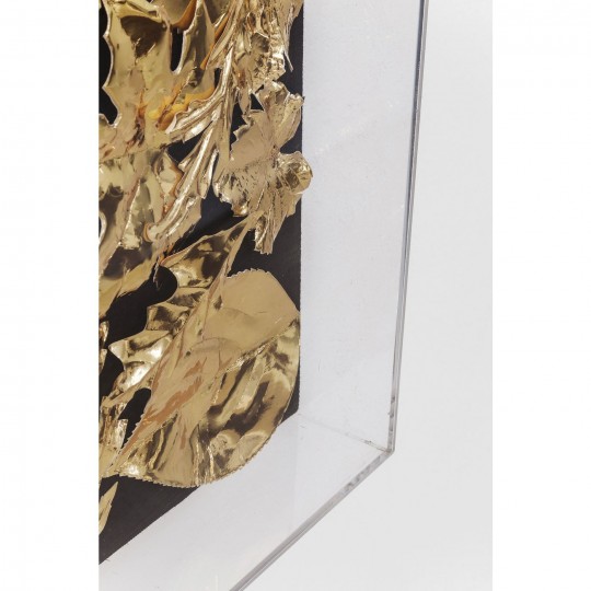 Quadro c/moldura Gold Leaf 120x120cm Quadro c/moldura Gold Leaf 120x120cm