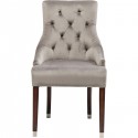 Chair with Armrests Prince Velvet Grey Kare Design