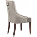 Chair with Armrests Prince Velvet Grey Kare Design