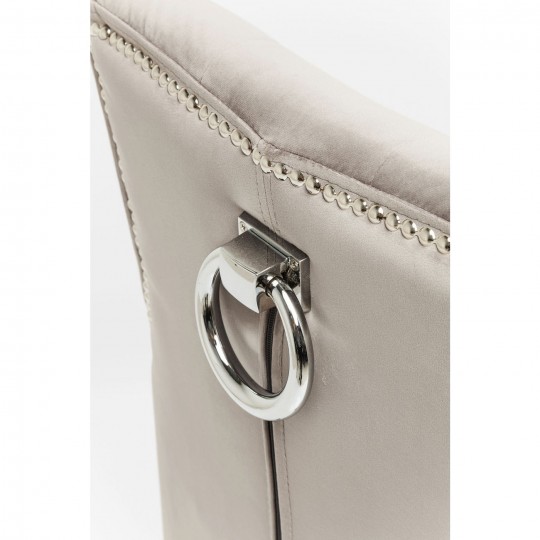 Cadeira de braços Prince em veludo Cinzento Cadeira de braços Prince em veludo Cinzento