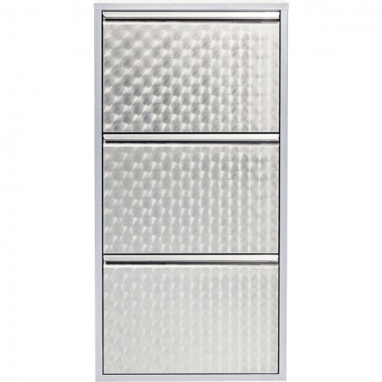 Shoe Container Caruso 3 Silver brushed Kare Design