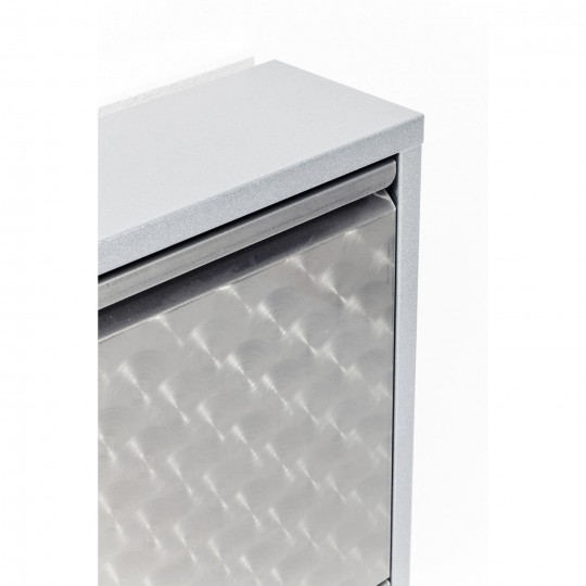 Shoe Container Caruso 3 Silver brushed Kare Design