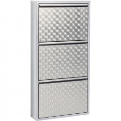 Shoe Container Caruso 3 Silver brushed Kare Design