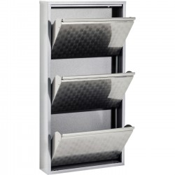 Shoe Container Caruso 3 Silver brushed Kare Design