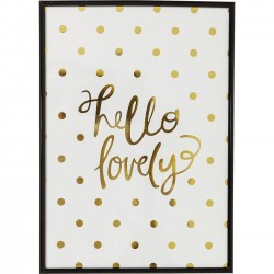 Quadro c/ moldura Hello Lovely 42x30cm-60386 (5)