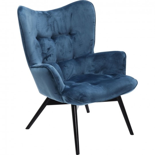 Armchair Black Vicky Velvet Bluegreen Kare Design Armchair Black Vicky Velvet Bluegreen Kare Design