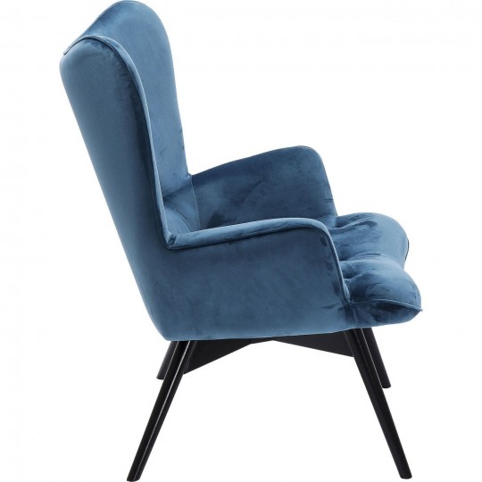 Armchair Black Vicky Velvet Bluegreen Kare Design Armchair Black Vicky Velvet Bluegreen Kare Design