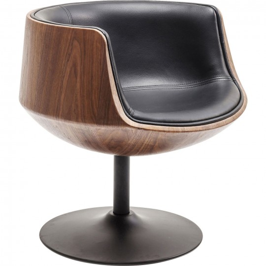 Swivel Armchair Club Walnut Kare Design Swivel Armchair Club Walnut Kare Design