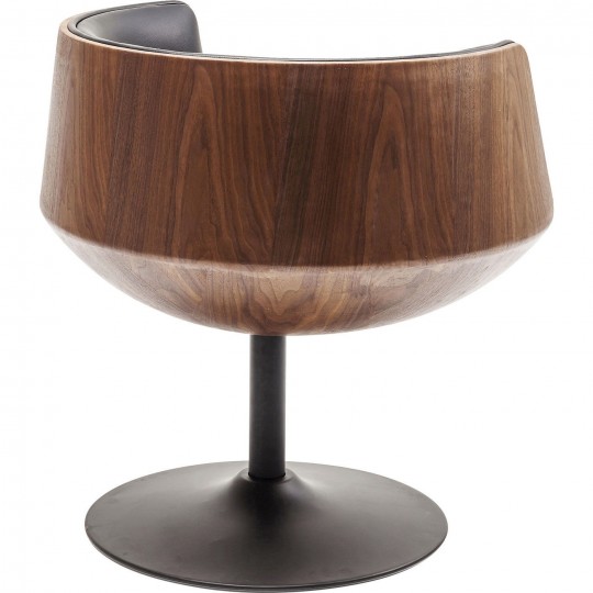 Swivel Armchair Club Walnut Kare Design Swivel Armchair Club Walnut Kare Design