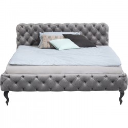 Bed Desire Velvet Silver Grey 200x200cm Kare Design