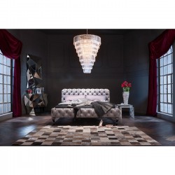 Bed Desire Velvet Silver Grey 200x200cm Kare Design