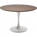 Table Invitation noyer & blanc 120cm Kare Design