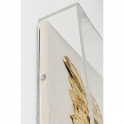 Wall Decoration Wings Gold White 120x120cm Kare Design