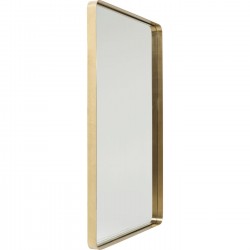 Mirror Curve Rectangular Brass 120x80cm Kare Design