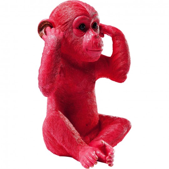 Money Box Monkey Kikazaru Red Kare Design