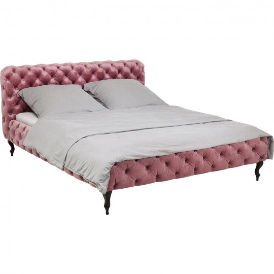 Cama Desire em veludo Malva 180x200cm Cama Desire em veludo Malva 180x200cm