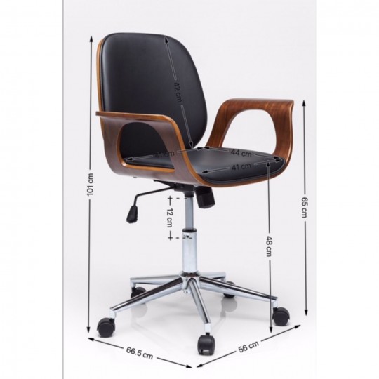 Office Chair Patron Walnut Kare Design