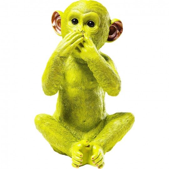 Money Box Monkey Iwazaru Lime Kare Design