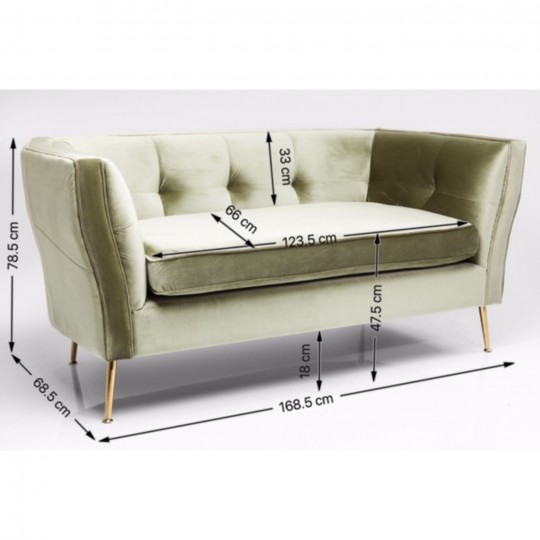 Sofa Rimini Green 2-Seater 160cm Kare Design Sofa Rimini Green 2-Seater 160cm Kare Design