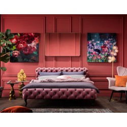 Bed Desire Velvet Mauve 180x200cm Kare Design