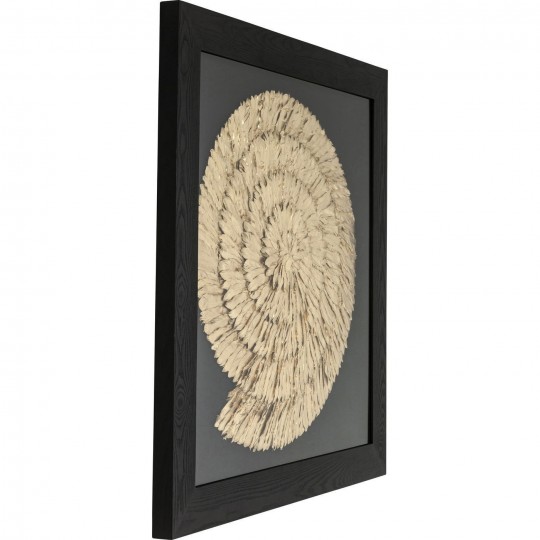 Quadro c/ moldura Dourado Snail 120x120cm Quadro c/ moldura Dourado Snail 120x120cm