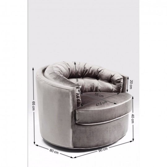 Cadeira Giratória Music Hall Cinzenta Cadeira Giratória Music Hall Cinzenta