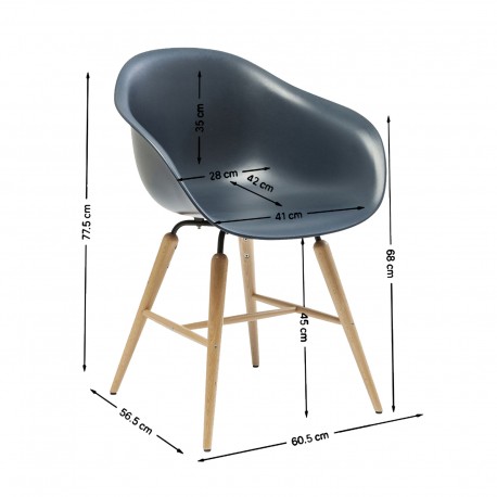 Cadeira de braços Forum Object Cinzenta