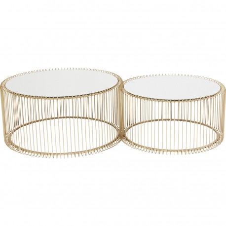 Coffee Table Wire Brass (2/Set) Kare Design Coffee Table Wire Brass (2/Set) Kare Design