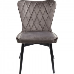 Chair Black Marshall Velvet Grey Kare Design