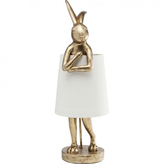 Table Lamp Animal Rabbit Gold Kare Design