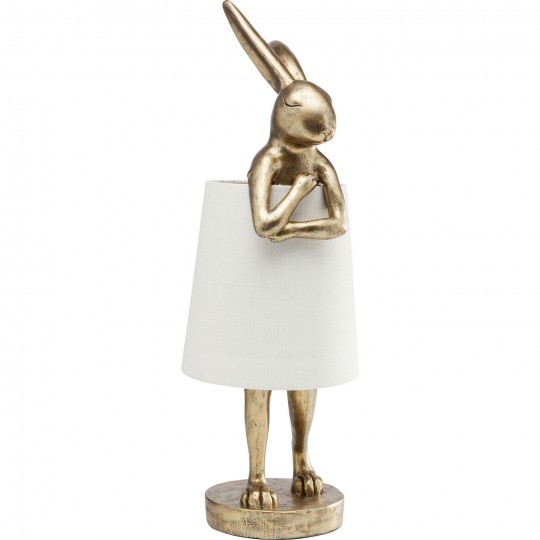 Table Lamp Animal Rabbit Gold Kare Design