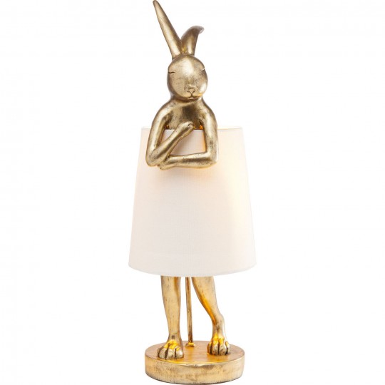 Table Lamp Animal Rabbit Gold Kare Design