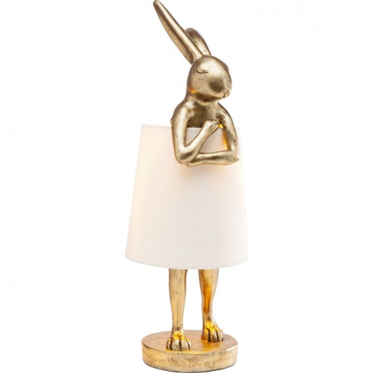 Table Lamp Animal Rabbit Gold Kare Design